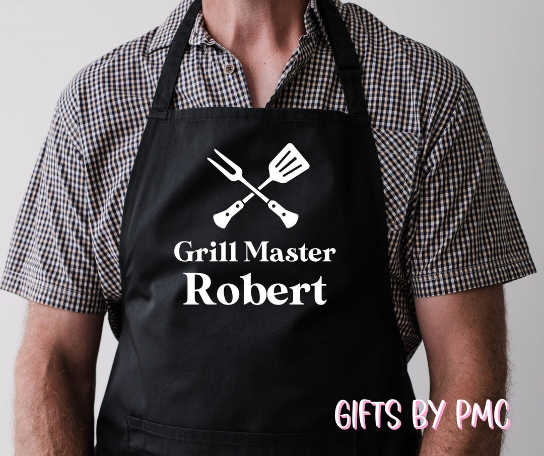 Personalized Grill Master Apron Custom Cooking Baking Apron Gifts for