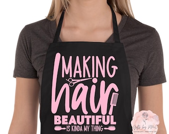 Personalized Hair Stylist Apron, Hair Stylist Apron, Hair Stylist Gift, Hairdresser Apron, Making hair beautiful, FREE Shipping