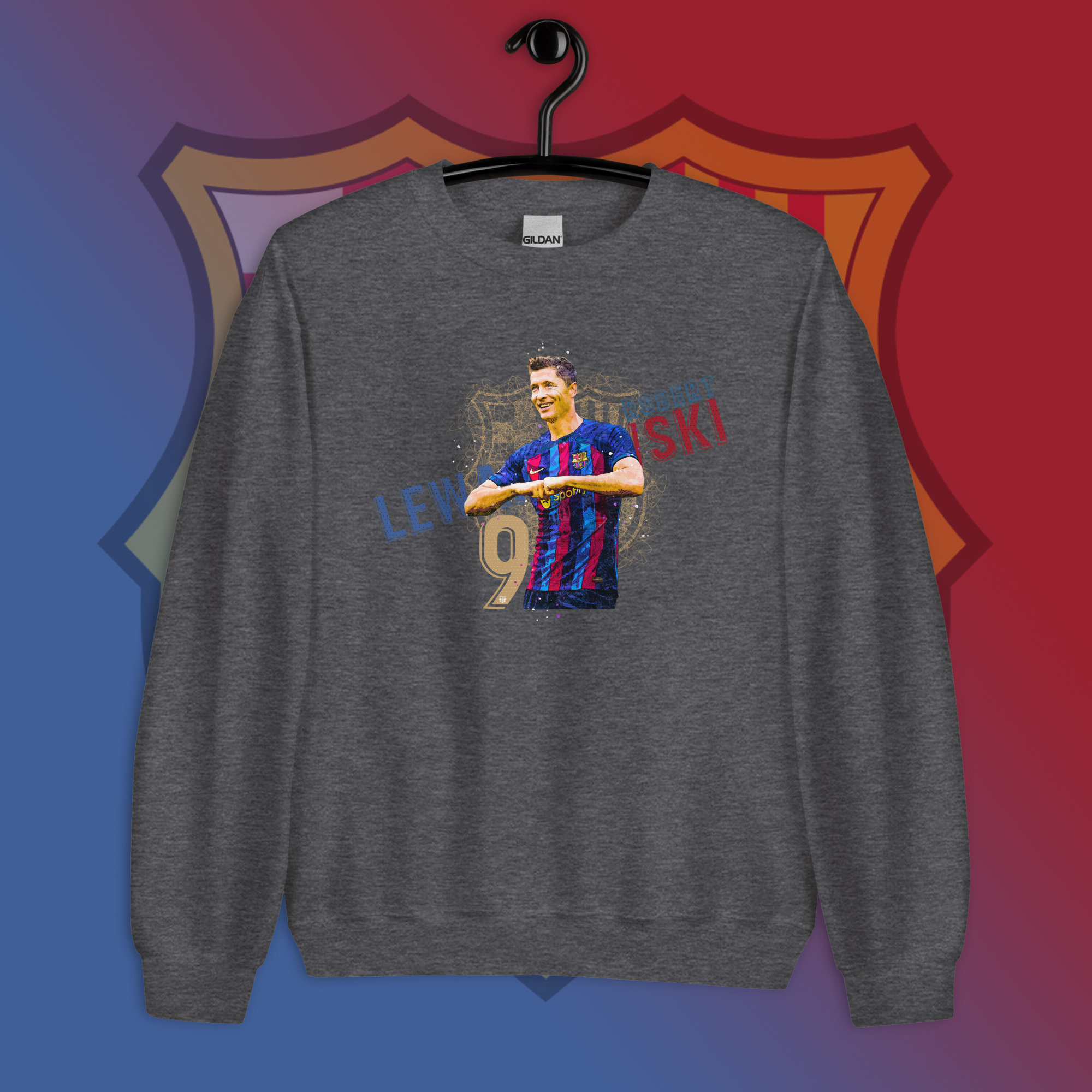 Lewandowski Barcelona Hoodie La Liga Spain Vetement High Quality Cotton