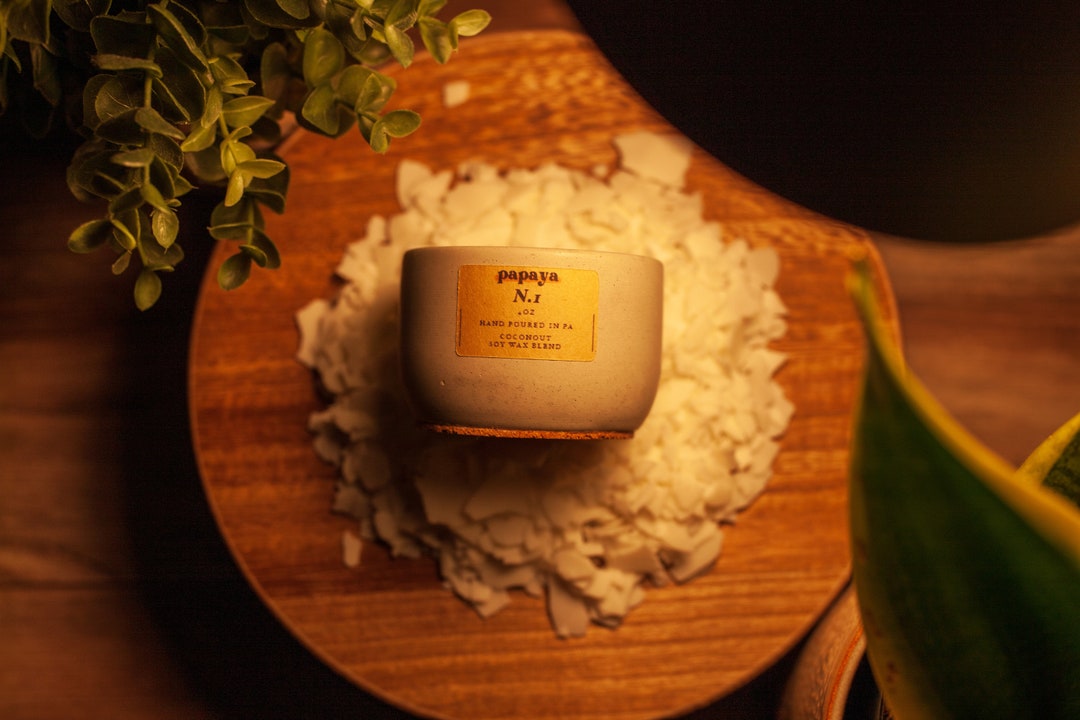 4 Oz Scented Candle Soy / Coconut Blend Wax Essential Oil Candle