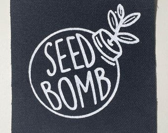 SEED BOMB punk Canvas Patch for Jackets & Vests