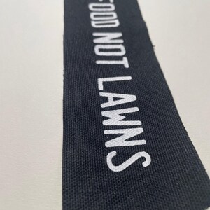 Grow Food Not Lawns, canvas patches, patch punk, fabric patches for hats, punk fabric patch, sew on patch, punk jacket image 4