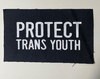 Protect Trans Youth Punk Patch - Patches for Jackets canvas sew on punk patch