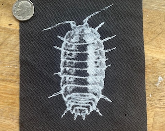 Isopod Anarchy Punk Patch – Canvas Sew-On Crust Punk DIY Jacket Back Patch, Punk Screen Printed  Animal Rebellion Patches for jackets bags