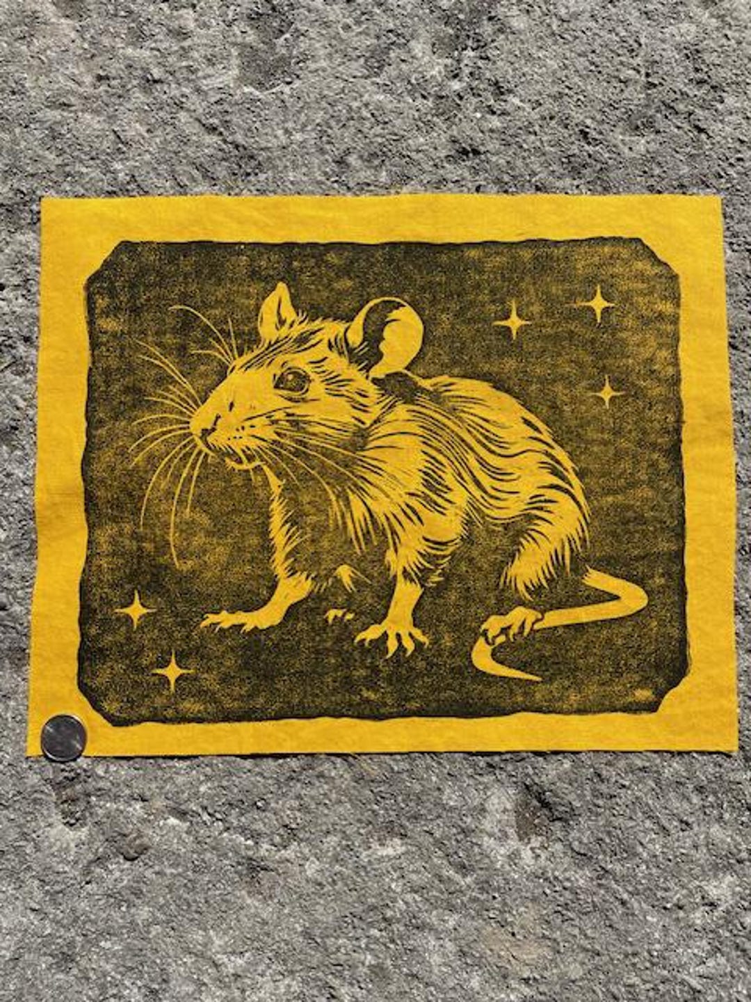Handmade Rat Patch | Block Printed Canvas Sew-on Patch | Punk DIY ...