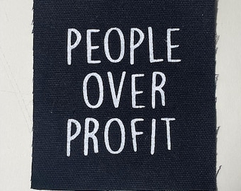 People Over Profit Canvas Punk Patch
