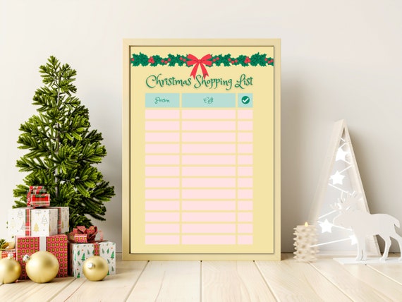 Lista De Compras Navideñas Imprimible 27.6K+ Plantillas De Ventas De