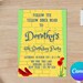 Wizard of Oz Invitation Canva Template Dorothy Birthday Invitation ...