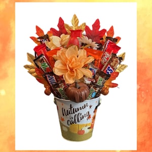 Fall Gift, Candy Bouquet, Halloween, Fall Candy Bouquet