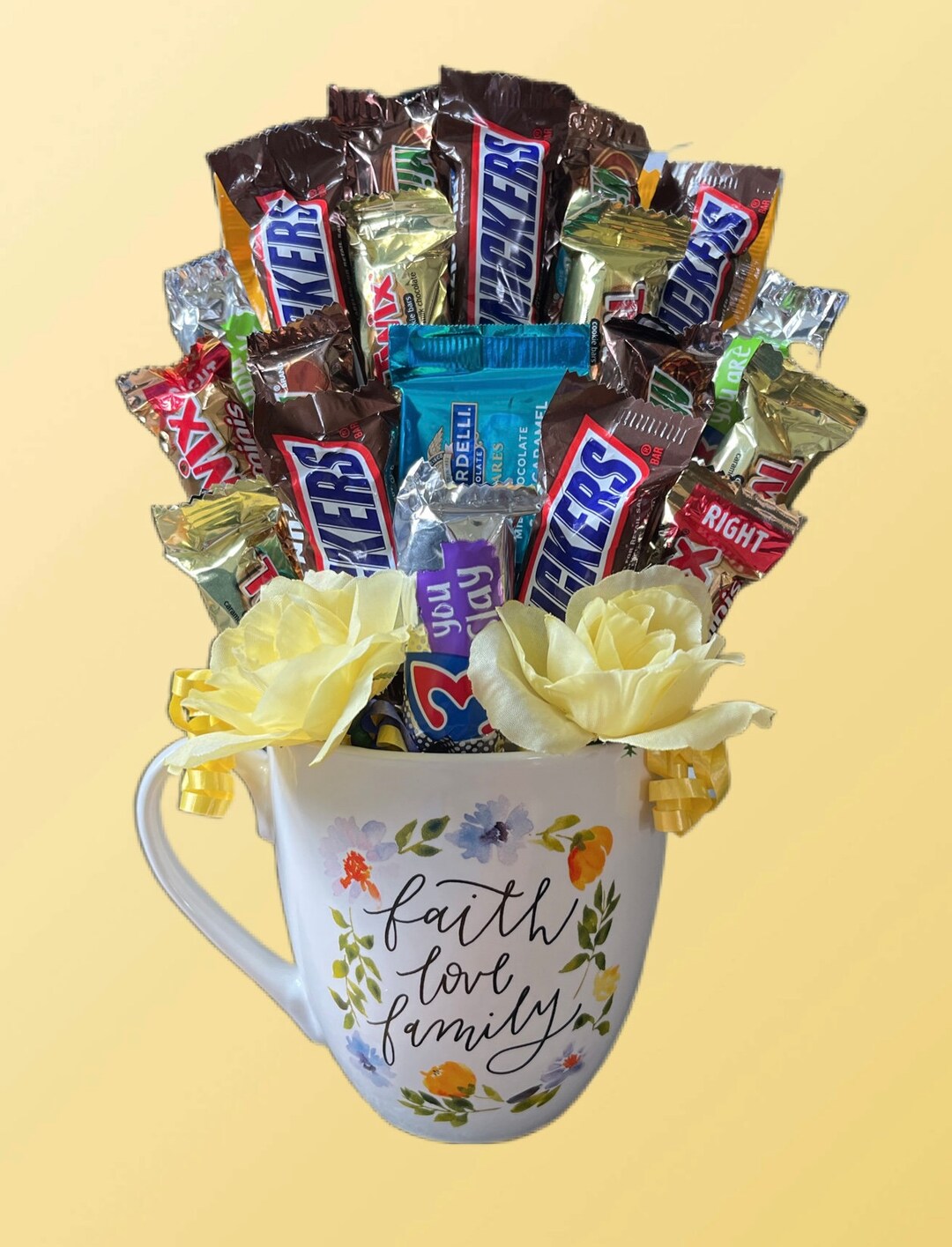 Coffee Mug Candy Bouquet Etsy