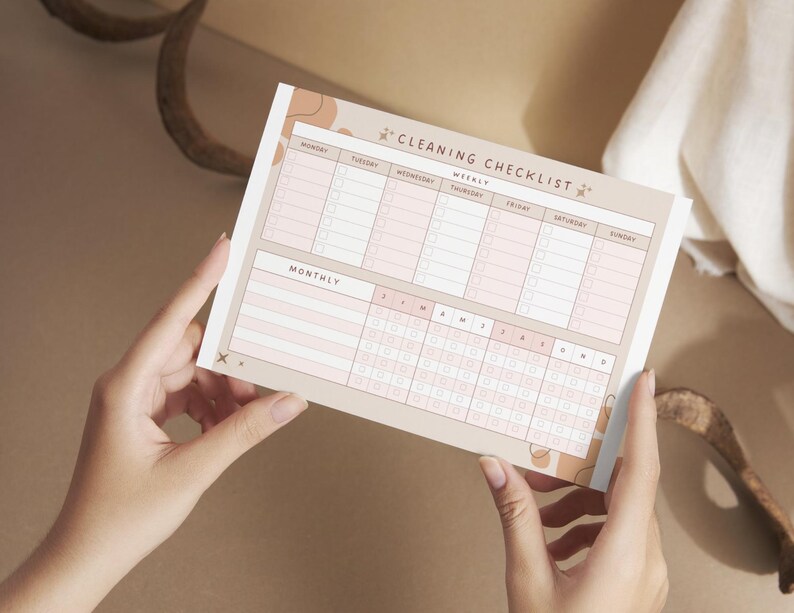Editable Cleaning Checklist: Home Chores Planner (PDF) - Etsy