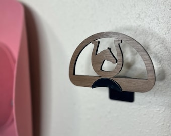 Cowboy Hat Rack: wall mount western horse, Horseshoe hat hook, Longhorn