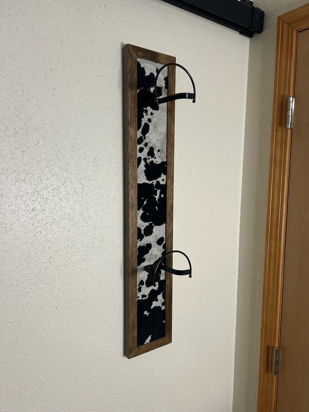 Rustic Cowboy Hat Rack: Faux Cowhide, Western Decor - Etsy