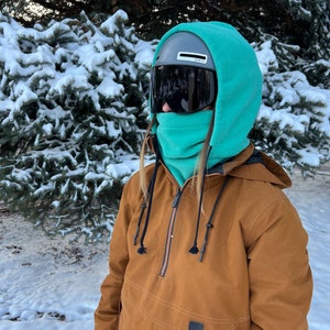 Seafoam hood- Over Helmet Ski Snowboard Hood