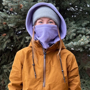 Lavender Hood - Over Helmet Ski Snowboard Hood