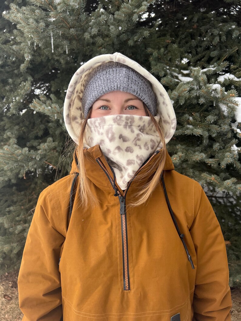 Sandy Cheetah Hood Over Helmet Ski Snowboard Hood Etsy