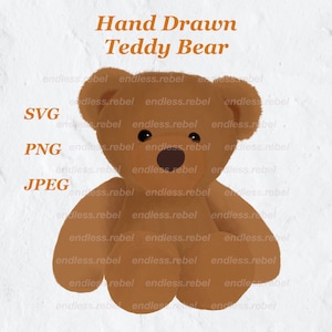 Teddy Bear SVG | Teddy Bear PNG | Teddy Bear Clipart | Cute Teddy Bear | Bear svg | Instant Download | SVG Files | Art Teddy Bear