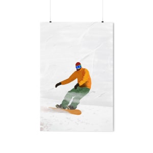 Snowboarding Poster | Snowboarding Print | Premium Matte Vertical Poster
