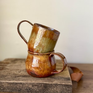 Tazza in gres fatta a mano: tazze autunnali in ceramica