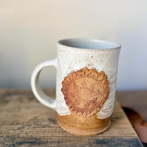 SECONDS SALE Handmade MTG Mug: Mana Magic The Gathering Gamer Gift Pottery Mug white  Mana Mug