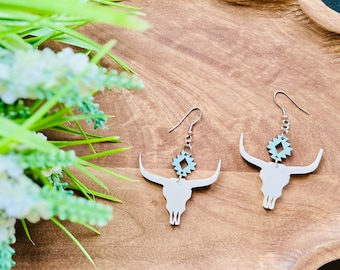 Sante Fe Earrings svg Cattle Earrings svg Skull Earrings SVG Southwest Earring svg Southwestern Earrings svg Western earring svg