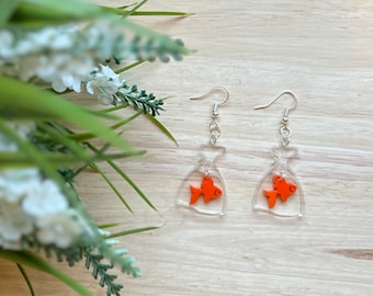 Goldfish Earrings SVG Cut File for Lasers DIY Cute Acrylic Design Glowforge Instant Download SVG Top Seller Great for Craft Shows