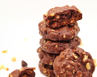 Biscuits brownies au chocolat, mous et moelleux (12 unités)