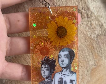 Anime Keychains with Flowers