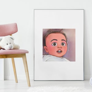Cuteness Overload Caricature Baby Portrait Printable