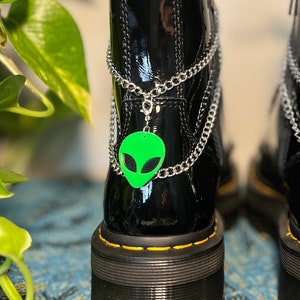 Boot Chain Charms - Alien - Silver
