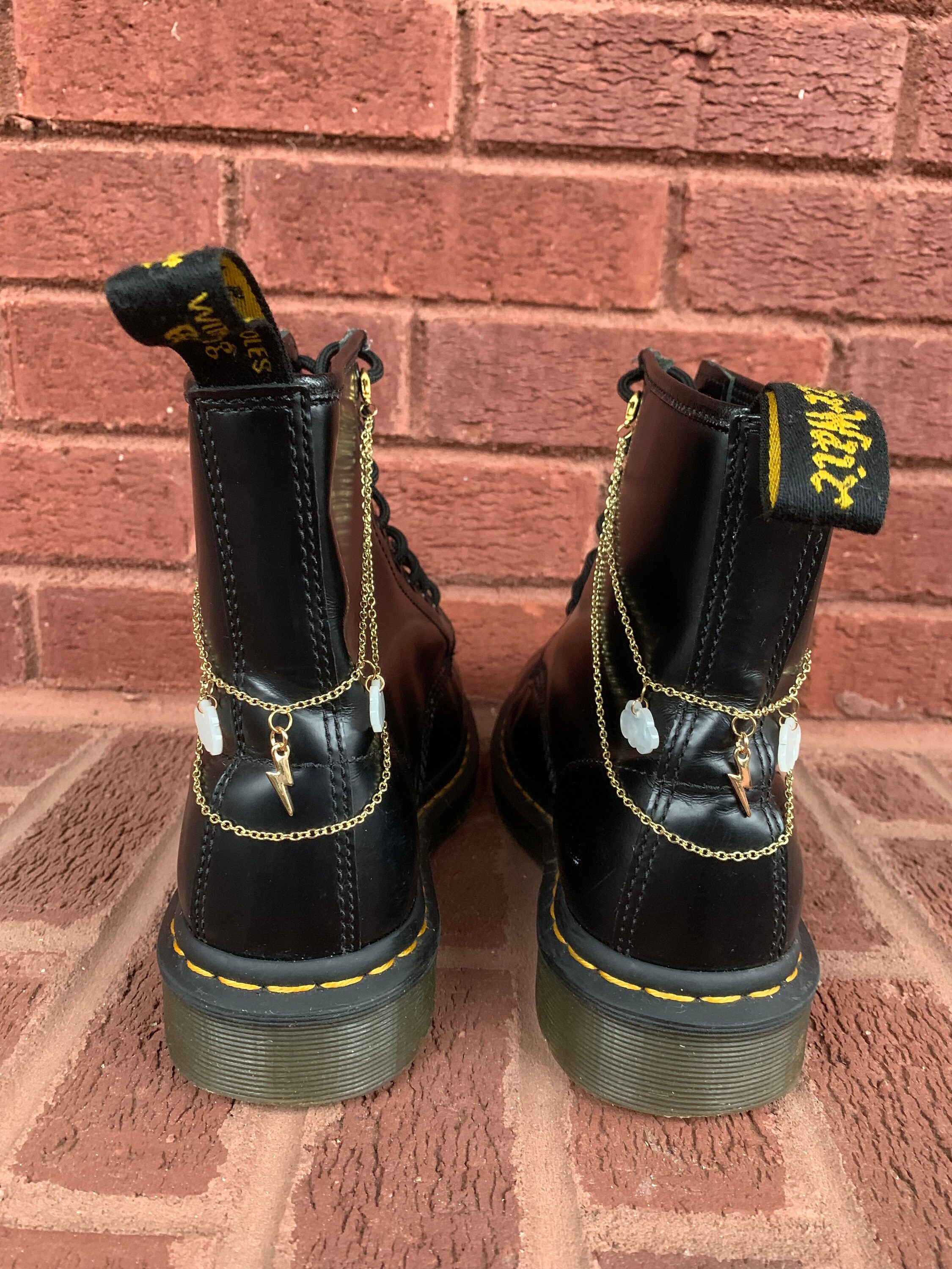Double Wrap Boot Chain With Charms Doc Martens Thunderstorm Gold Etsy