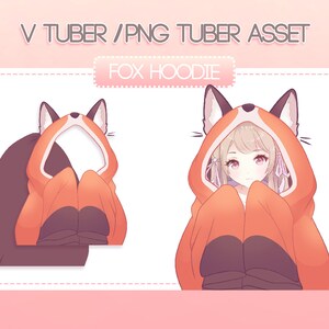Risorsa PNG-Tuber e V-Tuber preimpostate | Coperta con cappuccio in volpe | PNG-tuber, Vtuber, Live2D, livestreaming, streaming, Twitch, Youtube, OBS
