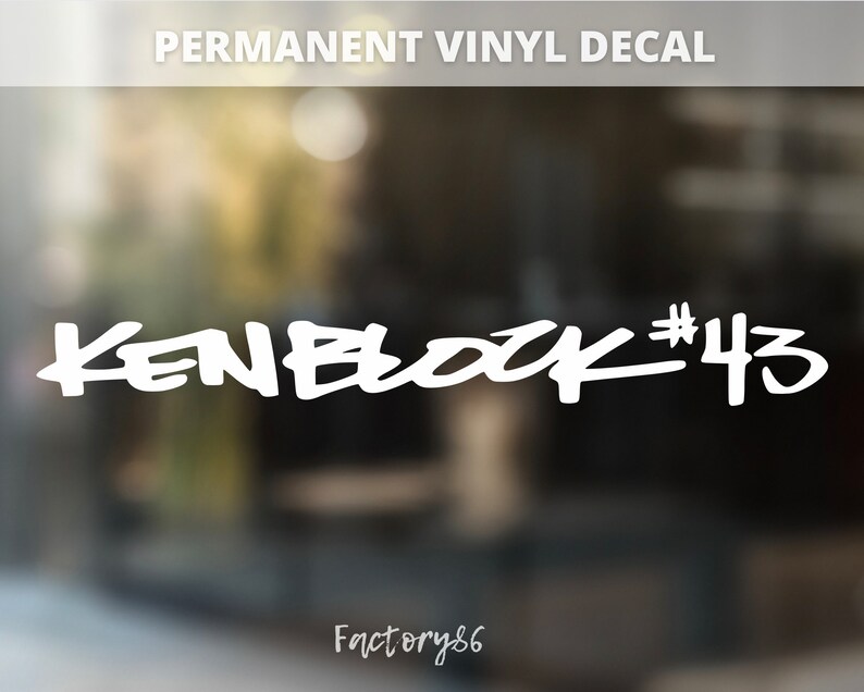 Ken Block 43 Decal Ken Block Sticker Permanent Vinyl Car - Etsy Canada