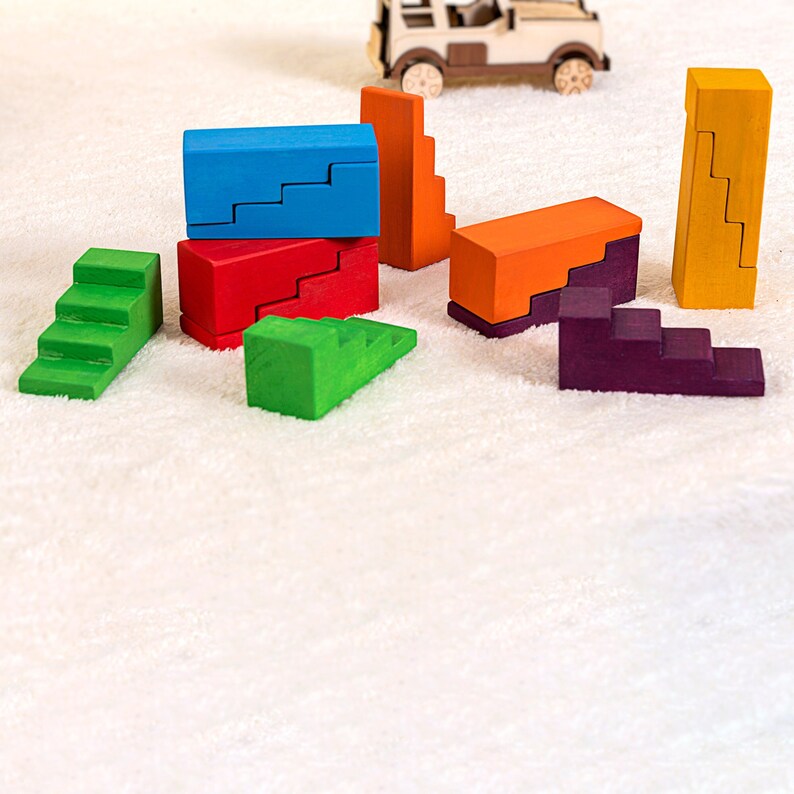 Handmade Wooden Toys Montessori Stair Roof Wooden Toy Etsy
