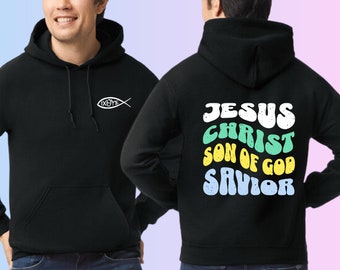 Jesus Fish Hoodie: Christian Symbol Gift, Ichthys Sweatshirt