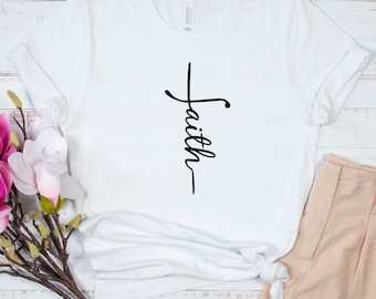 Faith Cross Shirt: Christian Gift, Love and Grace Tee