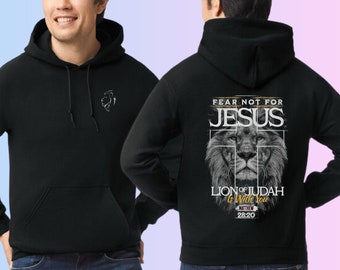 Jesus Lion of Judah T-Shirt Hoodie: Christian Bible Verse Faith Tee