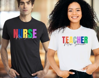 Personalized Teacher Nurse Accountant T-Shirt: Custom Profession Apparel
