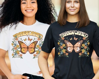 Transformed Butterfly Graphic T-Shirt, Christian Tee
