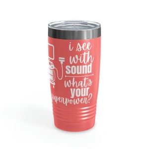 I See With Sound - Sonographer Tumbler Multicolors - Stainless Steel - Ultrasound Tech Christmas Gifts