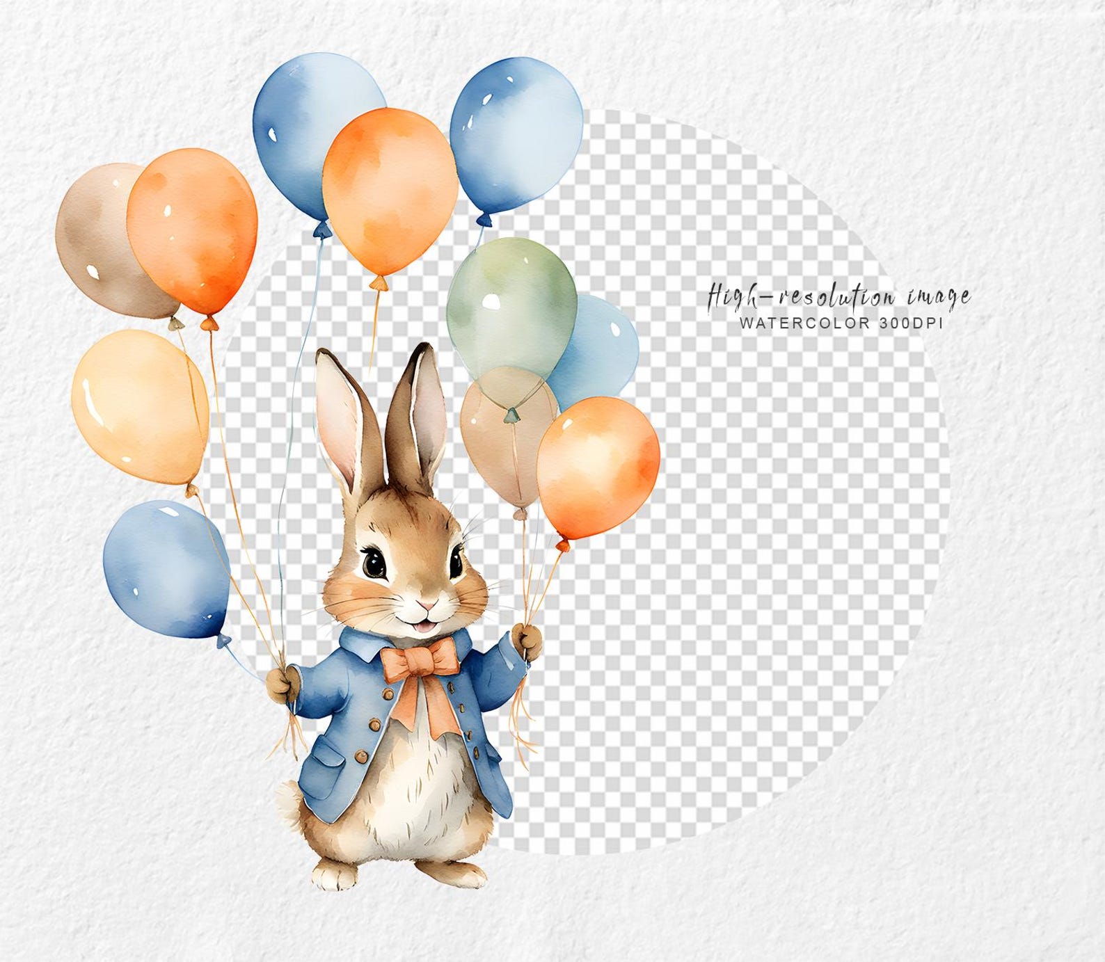Petr Rabbit Birthday Background Peter Rabbit Birthday Clipart- 15PNG, Bunny With Balloons, Beatrix ...