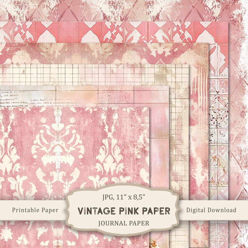Pink Scrapbook Papers - Etsy