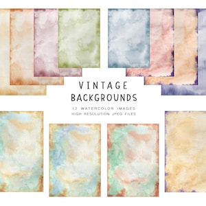 Vintage digitales Papier, Vintage Hintergrund, Aquarell Hintergrund, digitaler Hintergrund, Alter Hintergrund, Pastell Hintergründe, Instant Download
