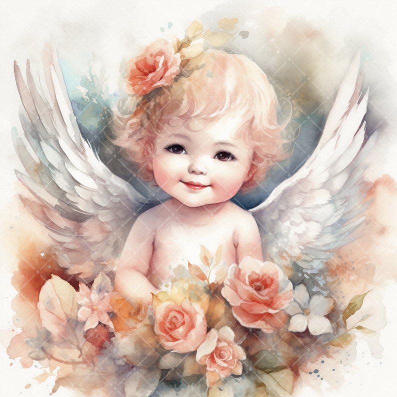 Baby Angels Clipart 11JPG Cute Child Angels Clipart Angel Etsy
