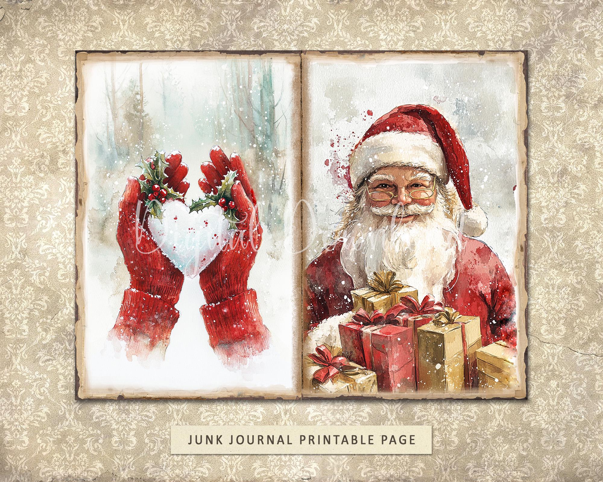 Rustic Christmas #3 Junk Journal Kit: Winter Ephemera, Printable ...