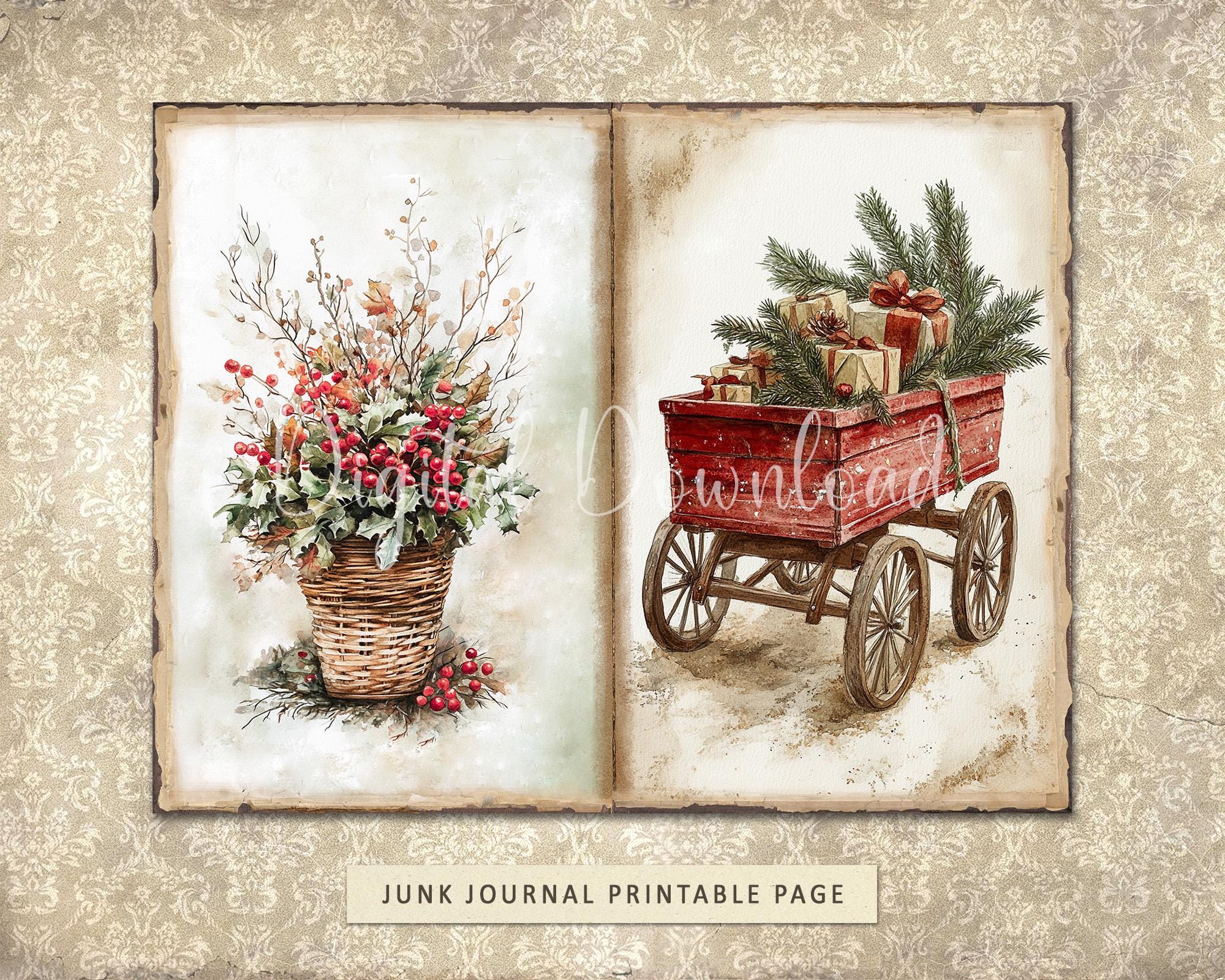 Rustic Christmas #4 Junk Journal: Cozy Winter Printable Pages ...