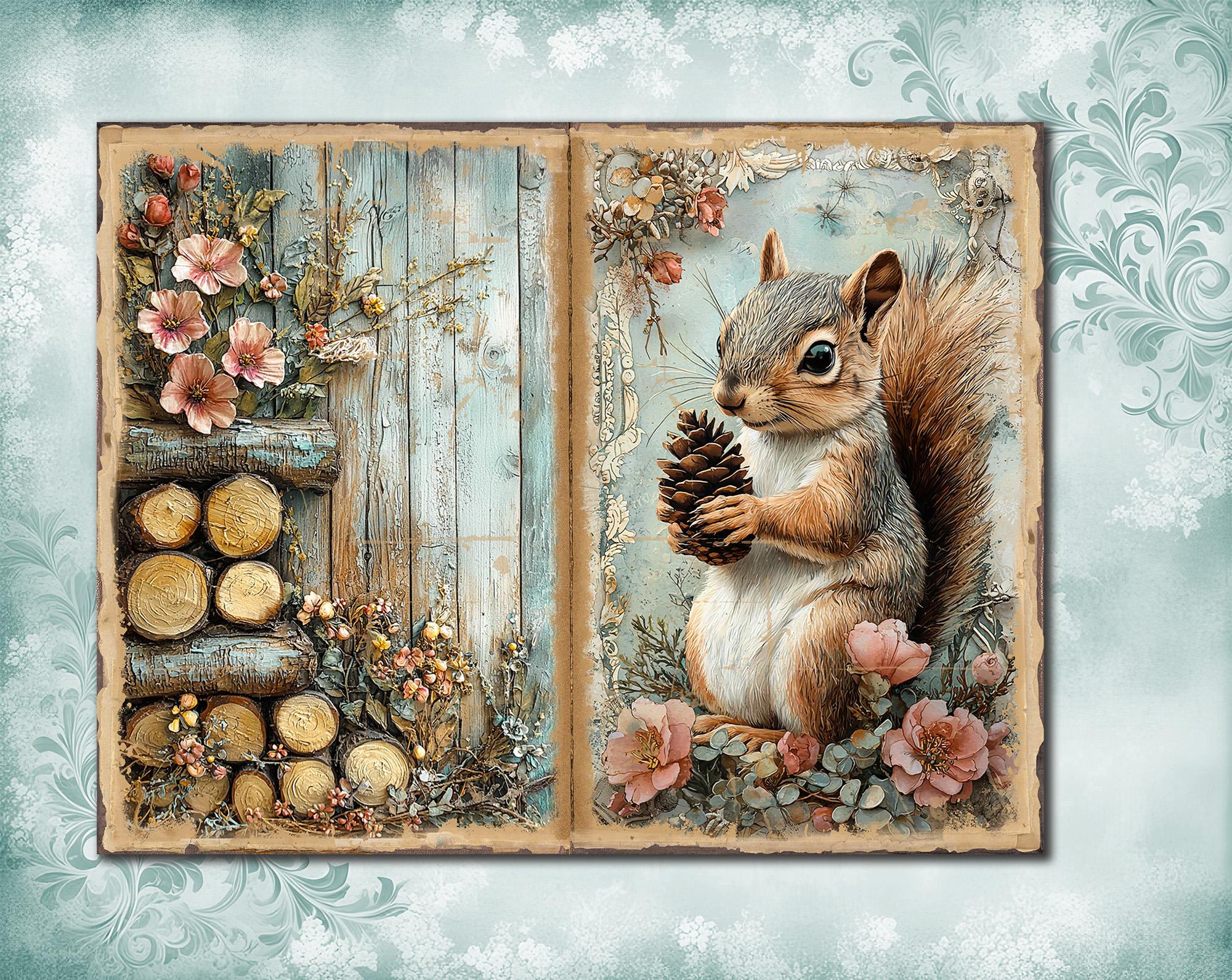 Cozy Cottage #1 Junk Journal Pages: Shabby Chic Ephemera, Digital ...