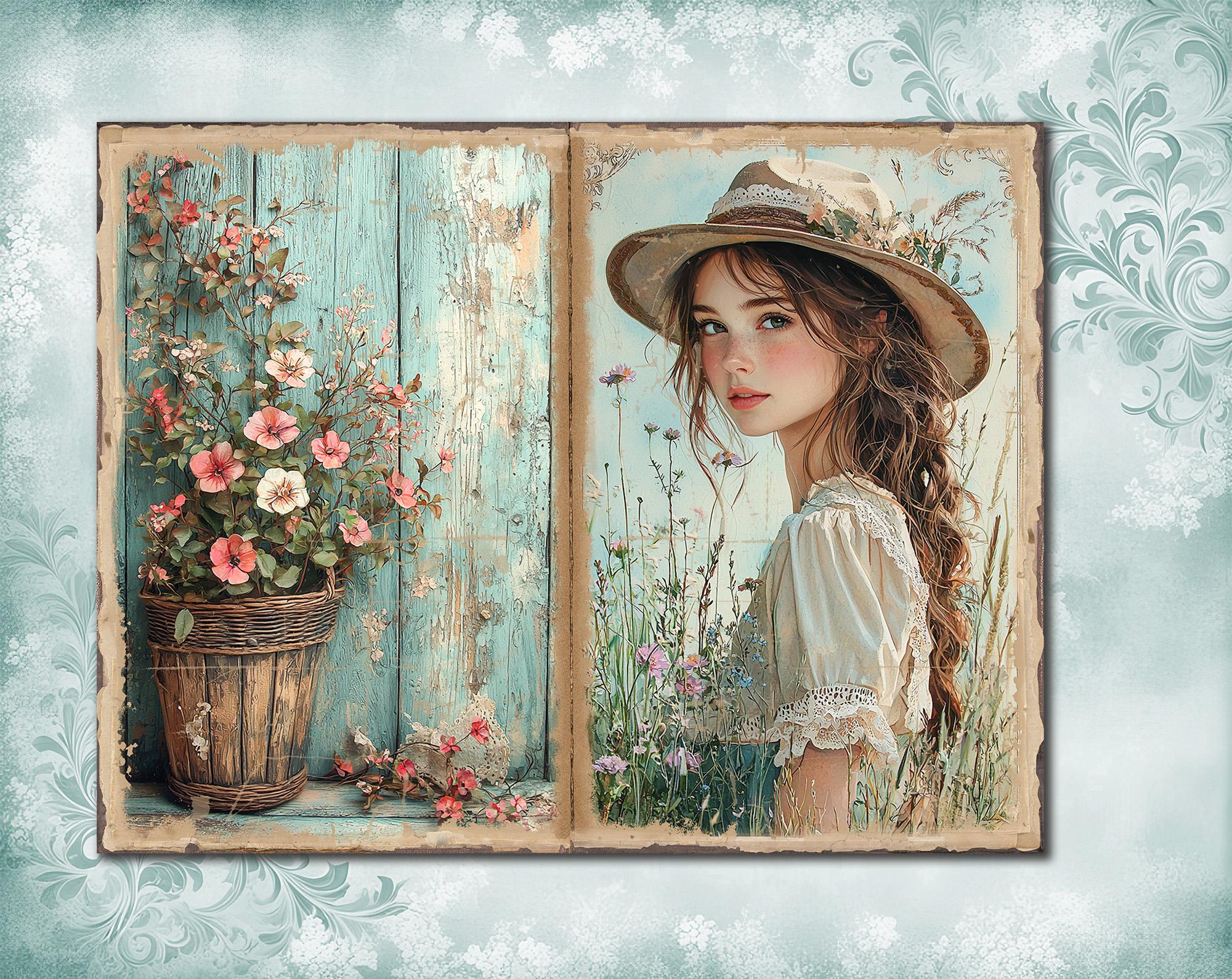 Cozy Cottage #3 Junk Journal Pages: Shabby Chic Ephemera, Digital ...