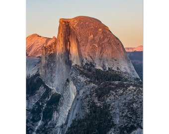 Half Dome in Yosemite at Sunset on Aluminum Print