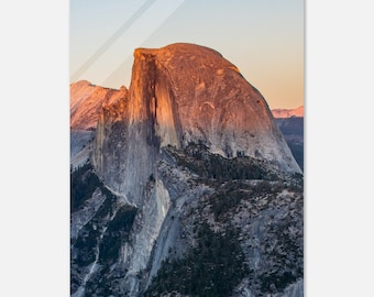 Half Home in Yosemite at Sunset on Aluminum Print - Acrylic Print